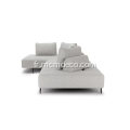 Sofa sectionnel en tissu gris Divan Wisp